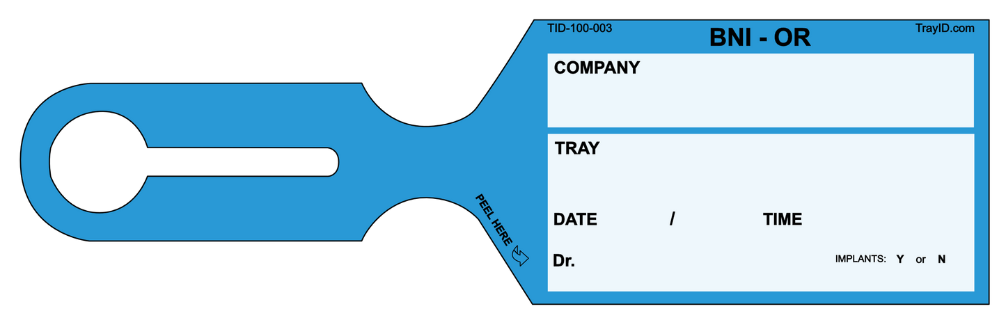 BNI-OR Tag TID-100-003 (500/pack)