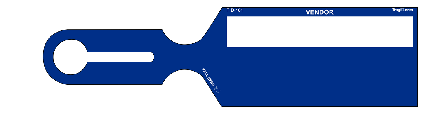 Barcode Compatible Vendor Tray Tag — 500 Pack (TID-101)