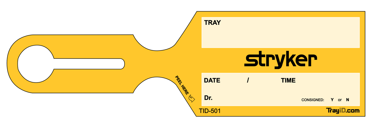Stryker Yellow Vendor Tag — 500 Pack (TID-501)