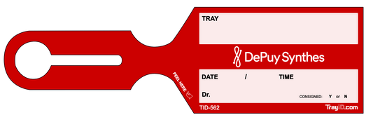 DePuy Synthes Red Vendor Tag — 500 Pack (TID-562)