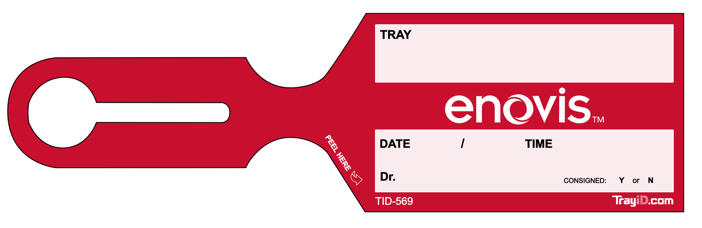 Enovis / DJO Red Vendor Tag — 500 Pack (TID-569)