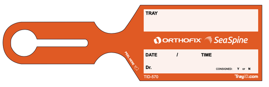 Orthofix/Seaspine Orange Vendor Tag — 500 Pack (TID-570)