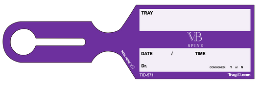 VB Spine Purple Vendor Tag — 500 Pack (TID-571)