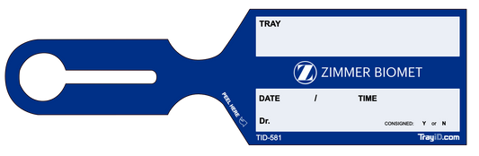 Zimmer Biomet Blue Vendor Tag — 500 Pack (TID-581)
