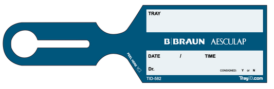 Aesculap / B. Braun Teal Vendor Tag — 500 Pack (TID-582)