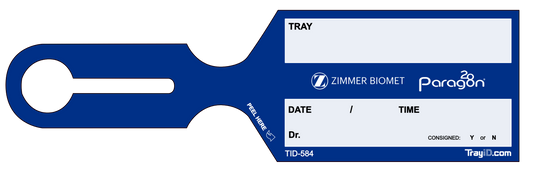 Zimmer Biomet / Paragon 28 Blue Vendor Tag — 500 Pack (TID-584)